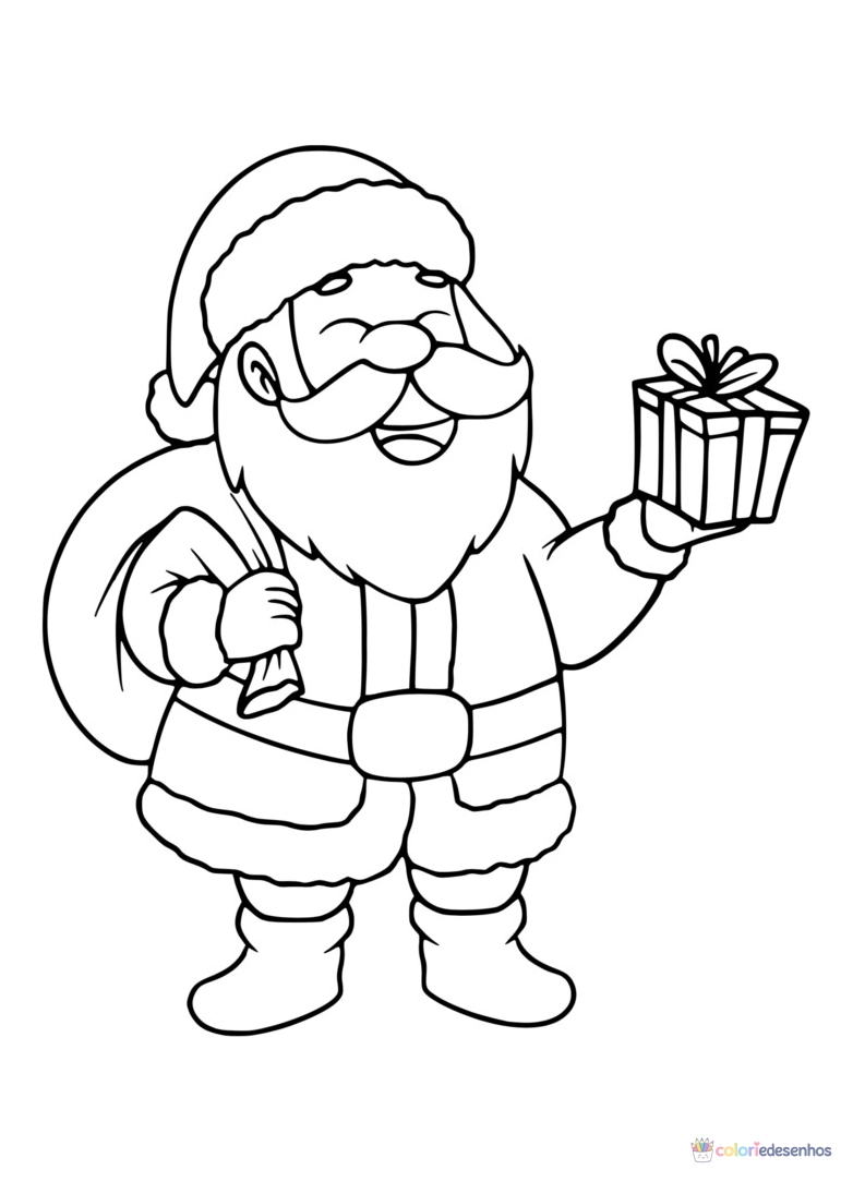 Papai Noel para colorir
