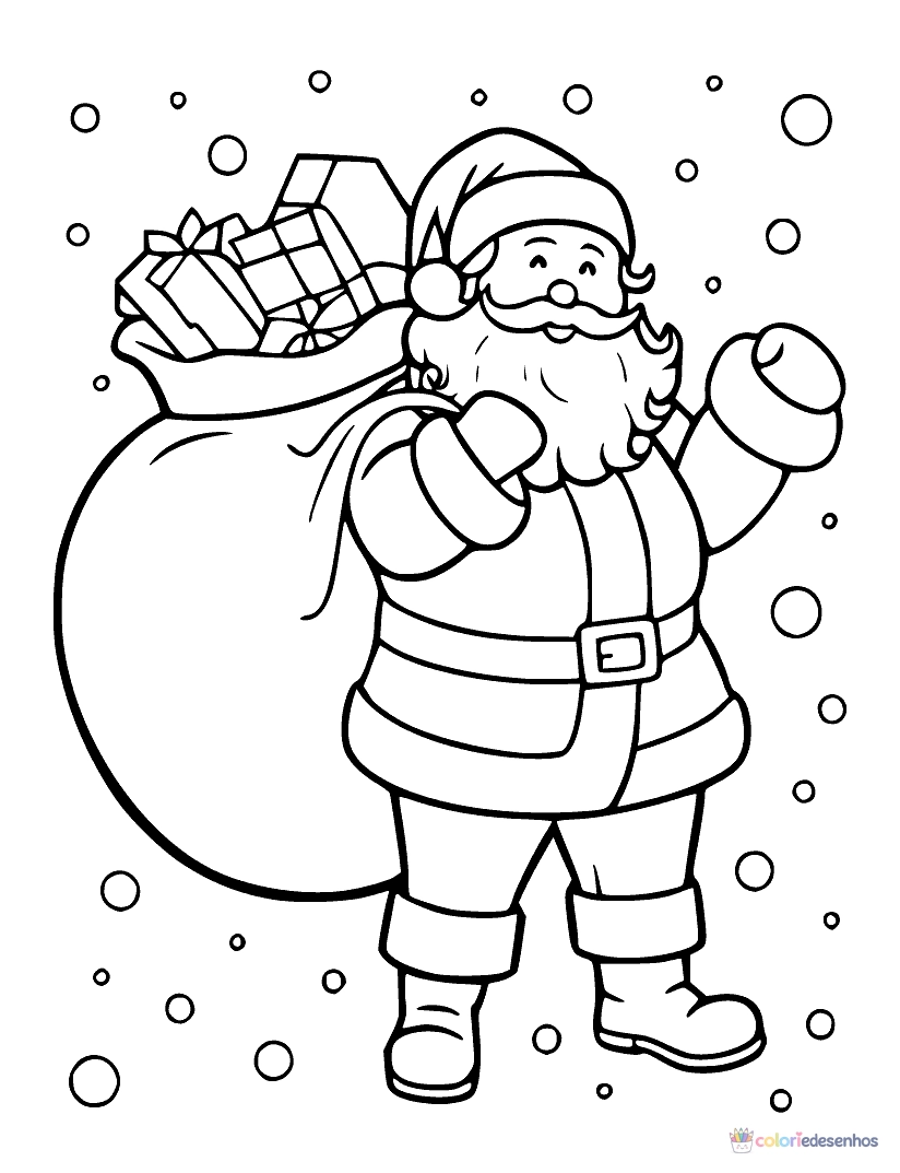 Papai Noel para colorir
