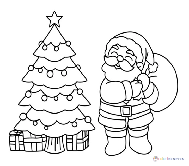 Papai Noel para colorir