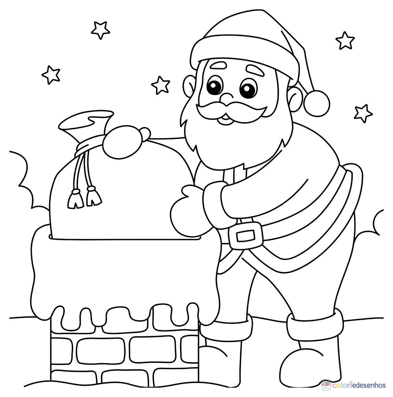 Papai Noel para colorir