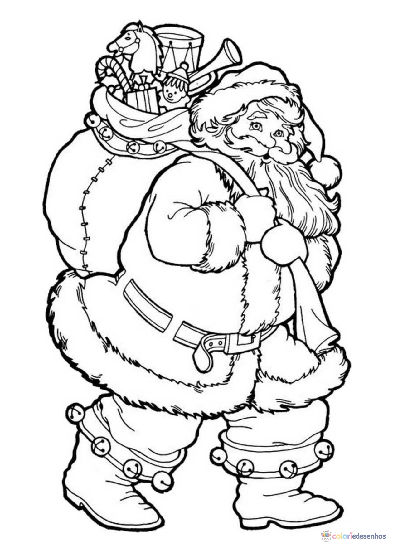 Papai Noel para imprimir e colorir para colorir