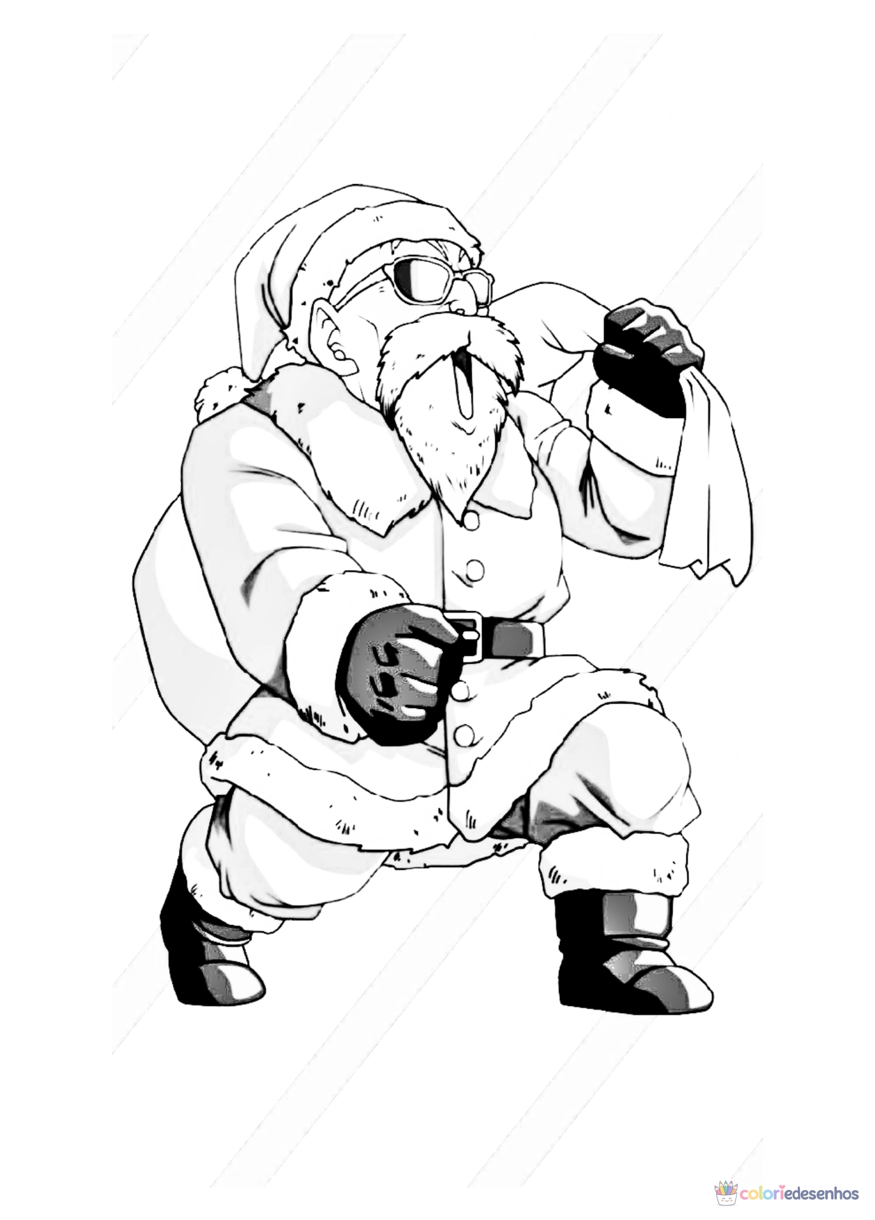 Papai Noel para imprimir e colorir para colorir