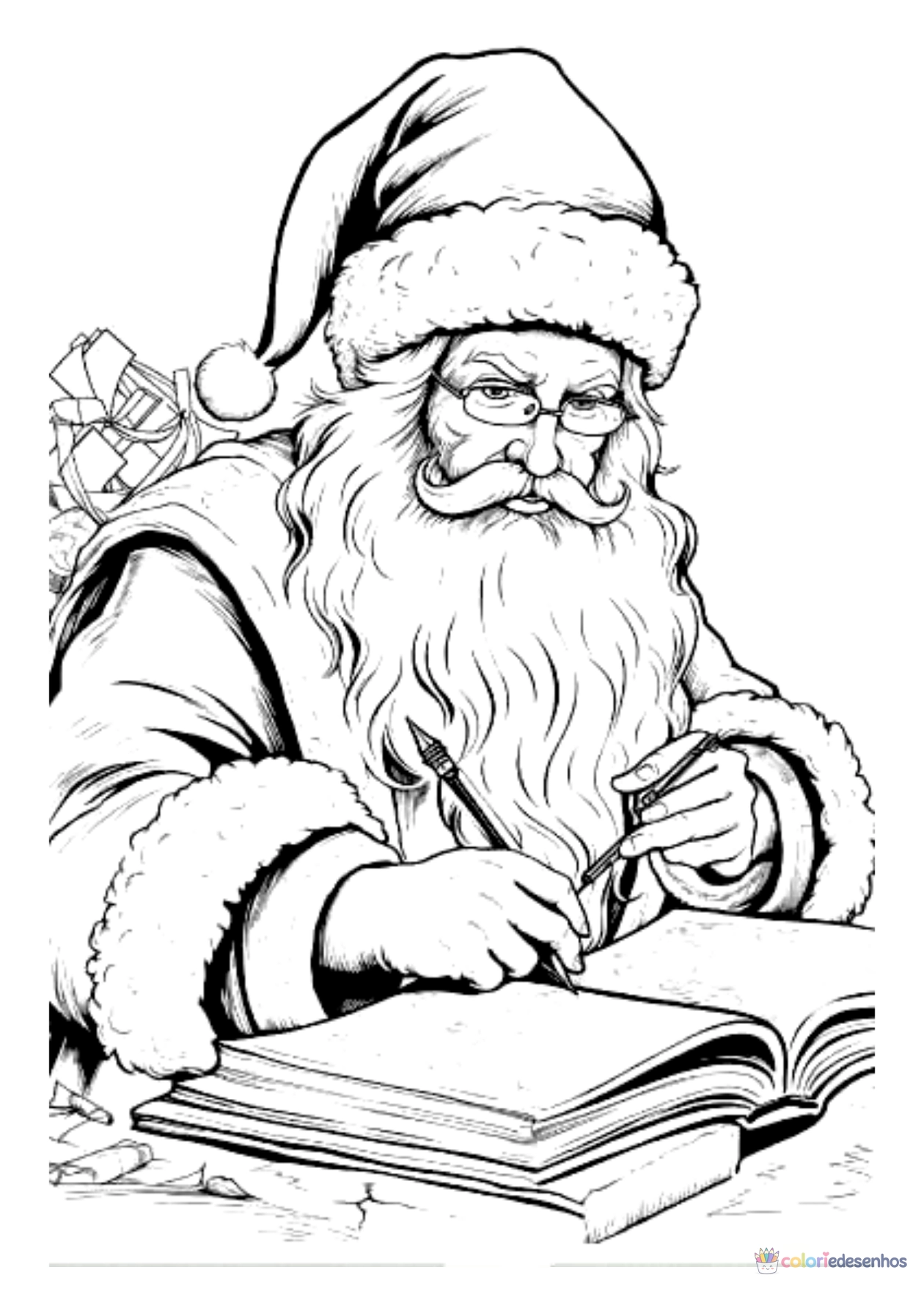 Papai Noel para imprimir e colorir para colorir