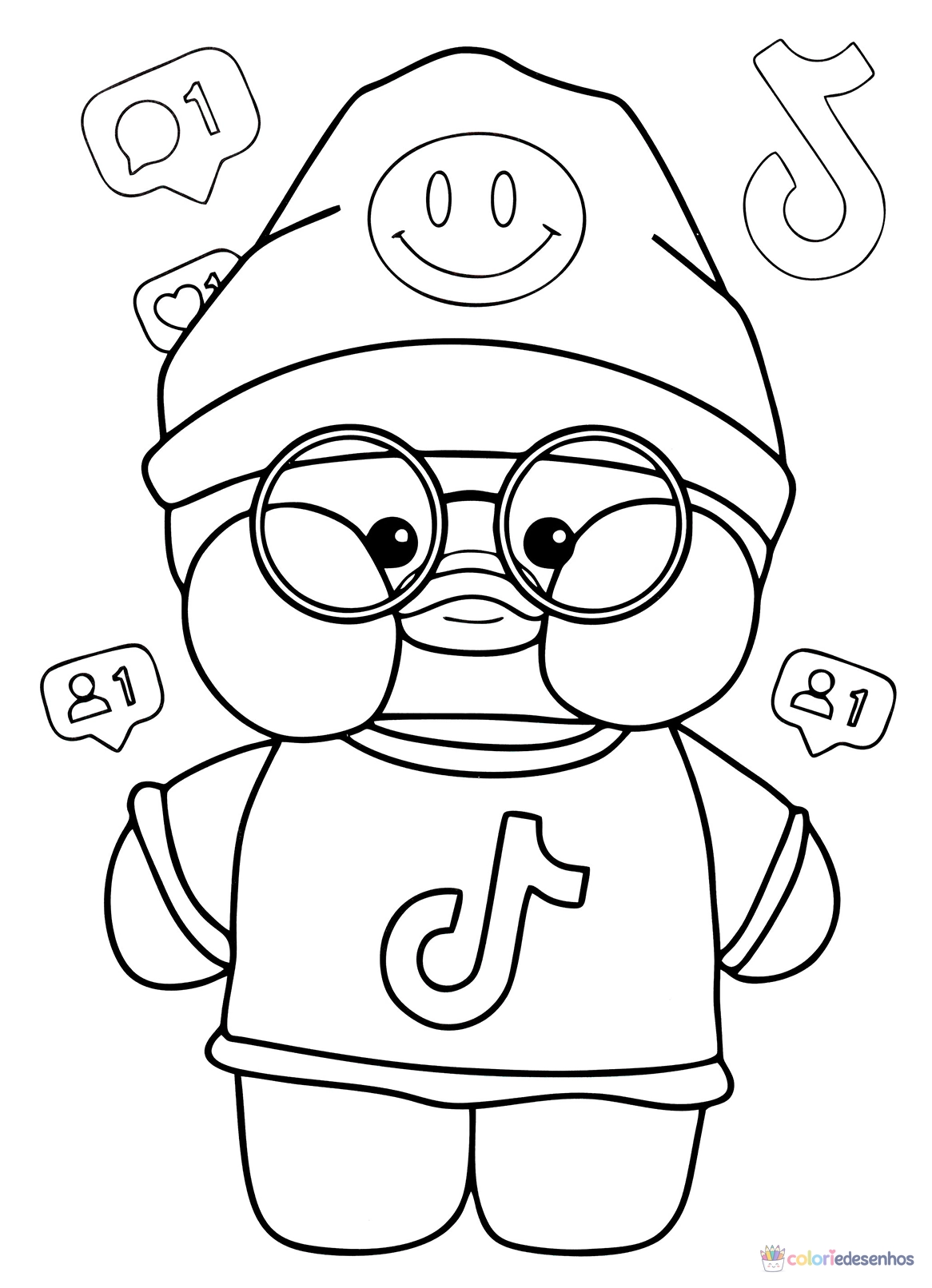 Paper Duck para colorir