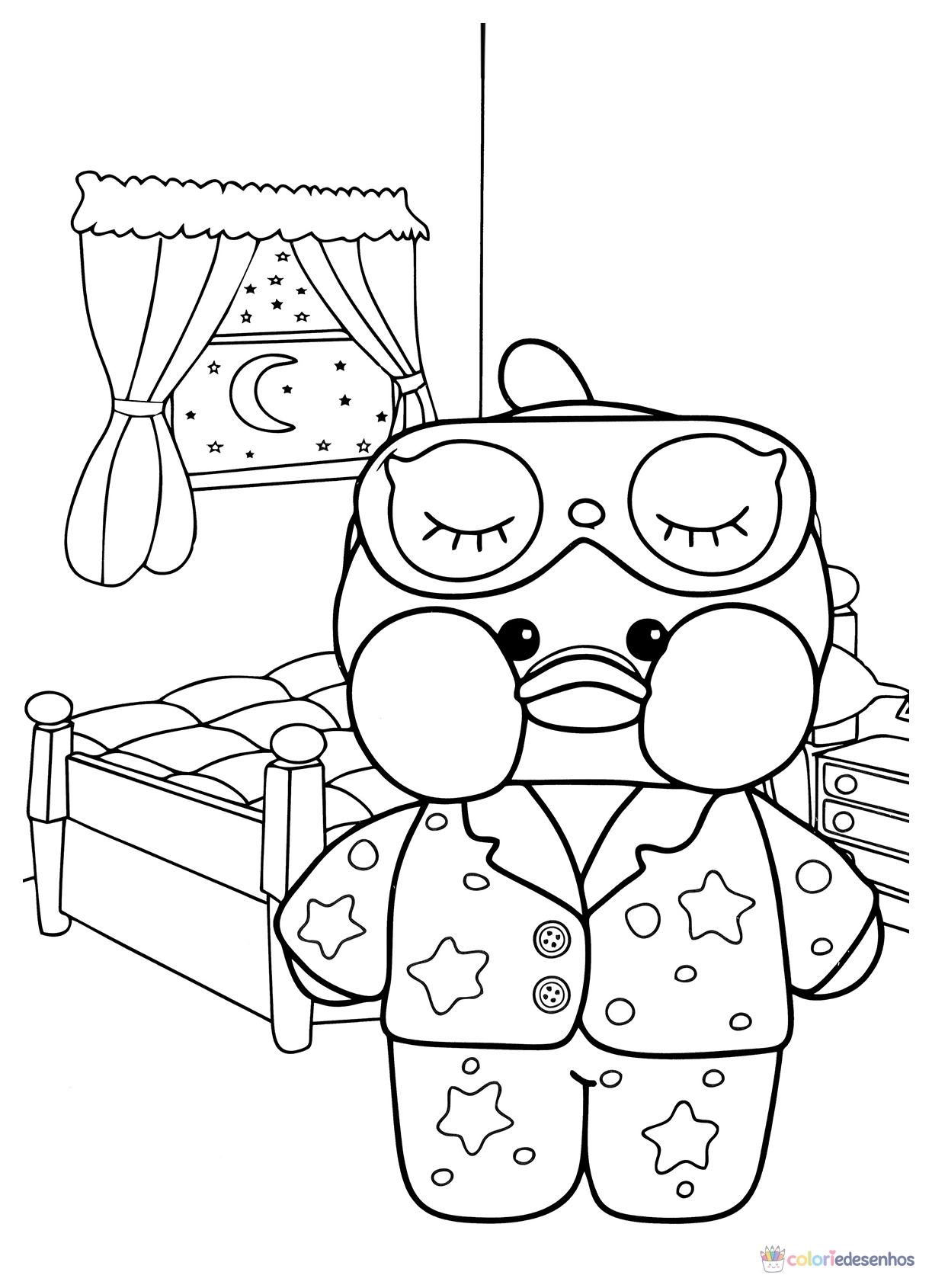 Paper Duck para colorir