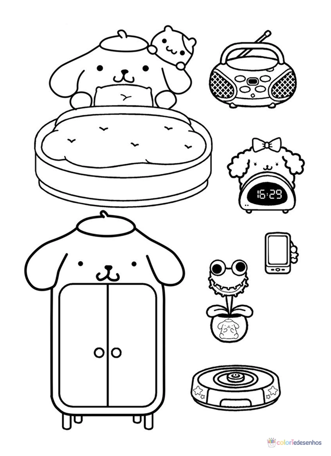 Paper Duck para colorir