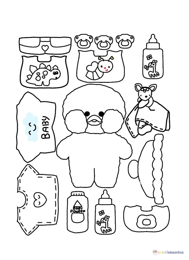 Paper Duck para colorir