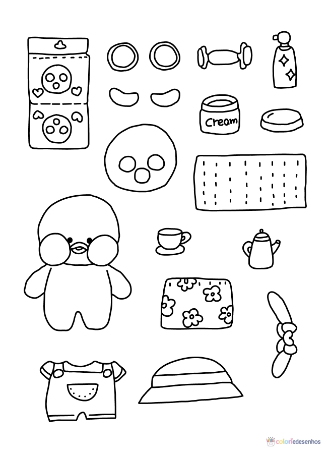 Paper Duck para colorir
