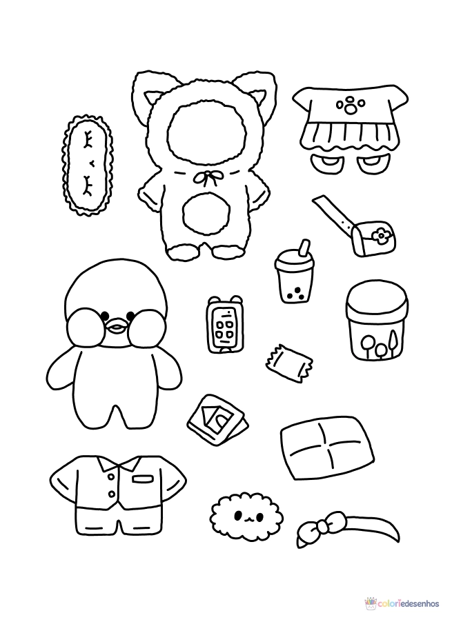 Paper Duck para colorir