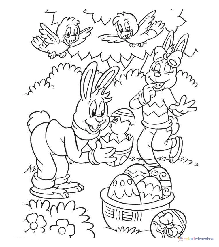 Desenhos de Páscoa para colorir