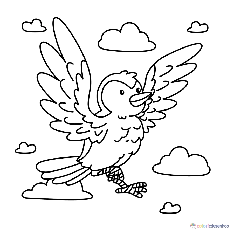 Passaro para colorir