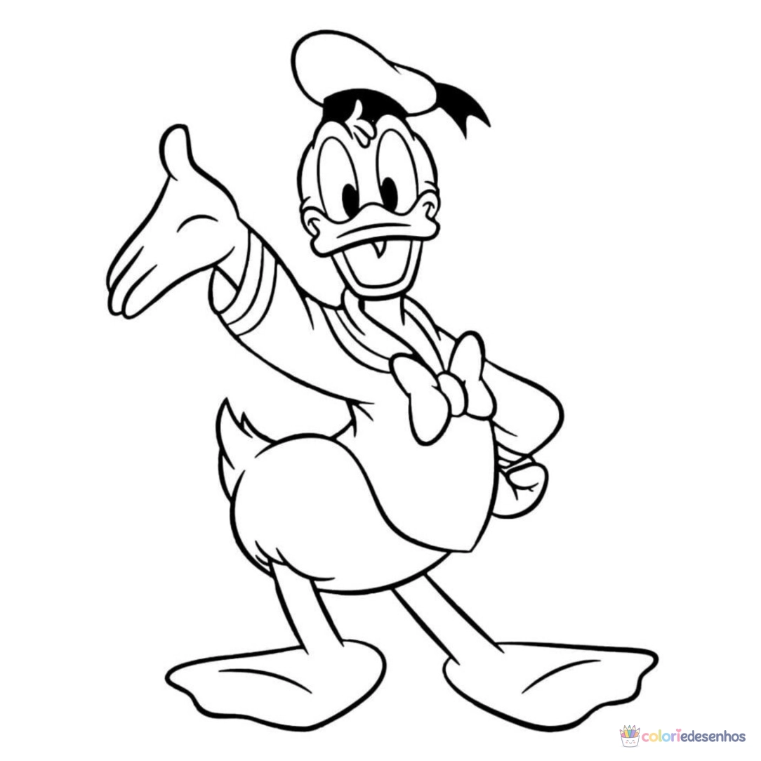 Pato Donald para colorir