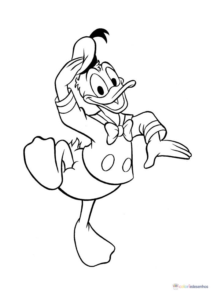 Desenhos de Pato Donald para colorir