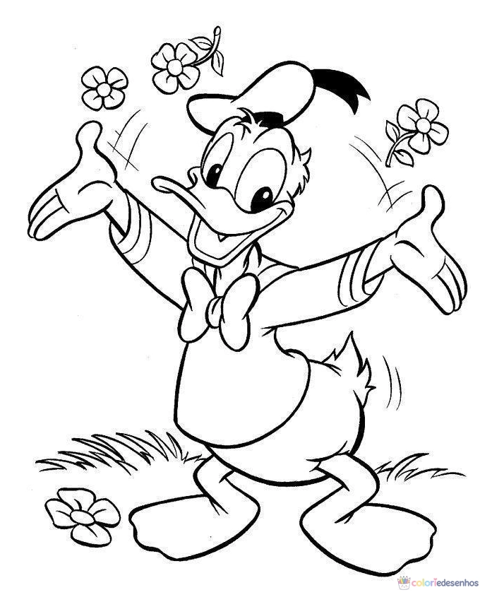 Pato Donald para colorir