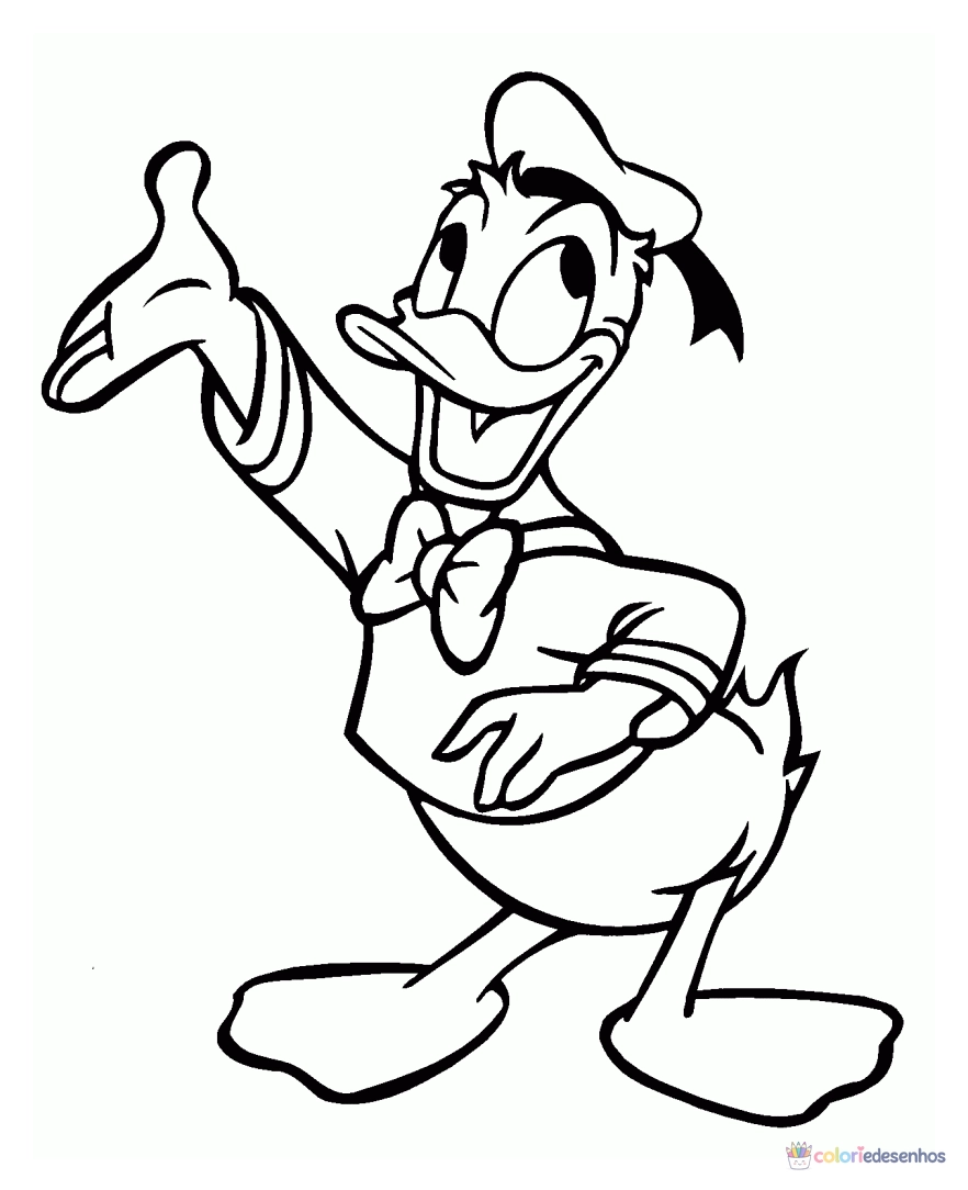Pato Donald para colorir