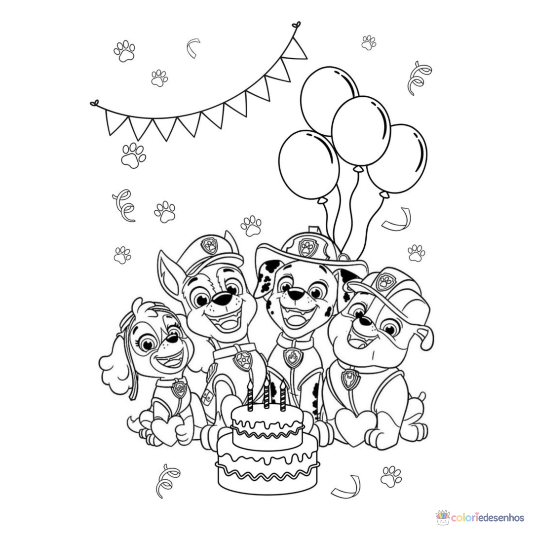 Desenhos de Patrulha Canina para colorir