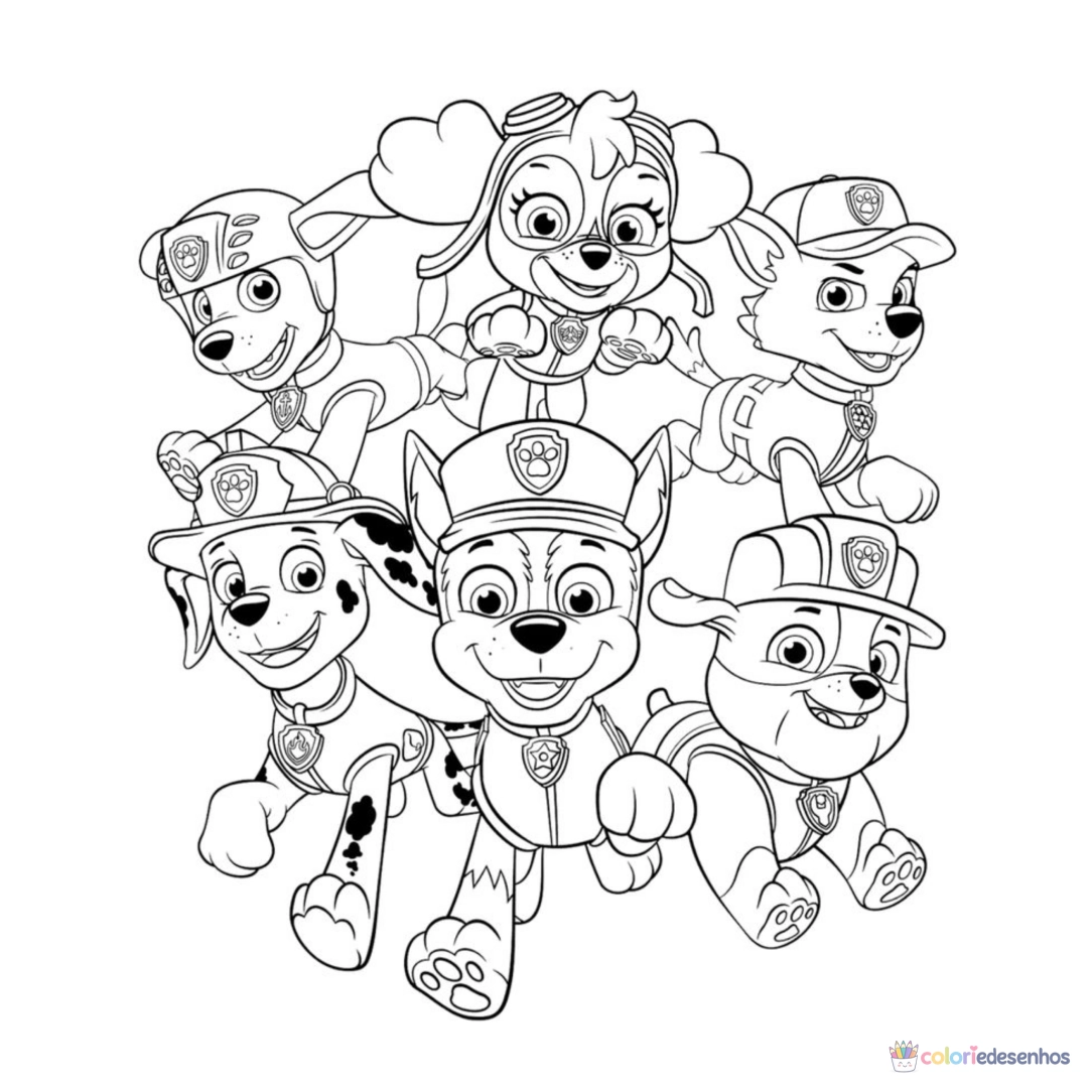 Patrulha Canina para imprimir e colorir para colorir