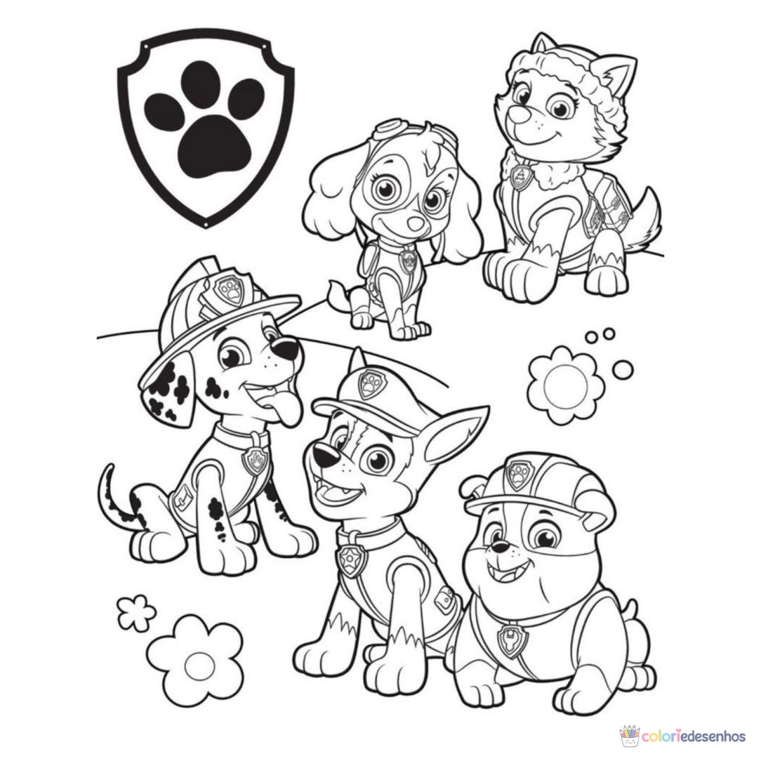 Patrulha Canina para imprimir e colorir para colorir