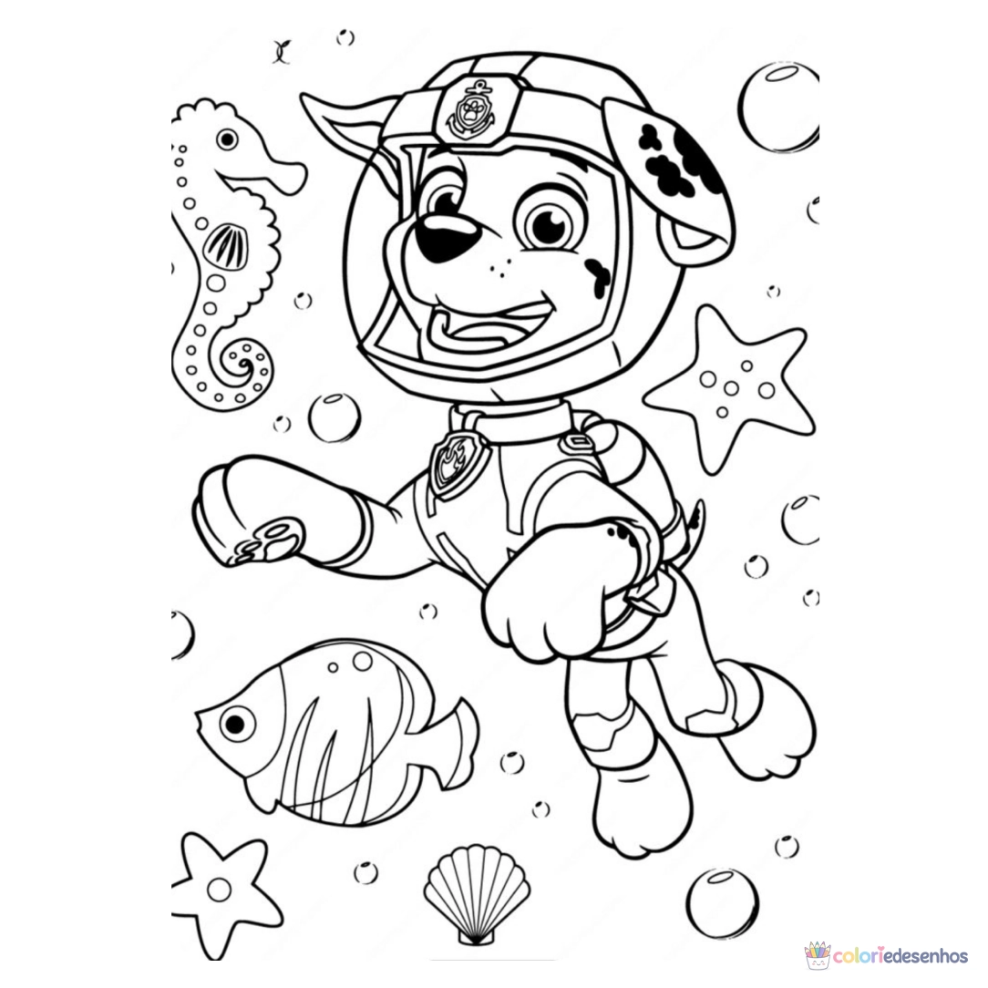 Patrulha Canina para imprimir e colorir para colorir
