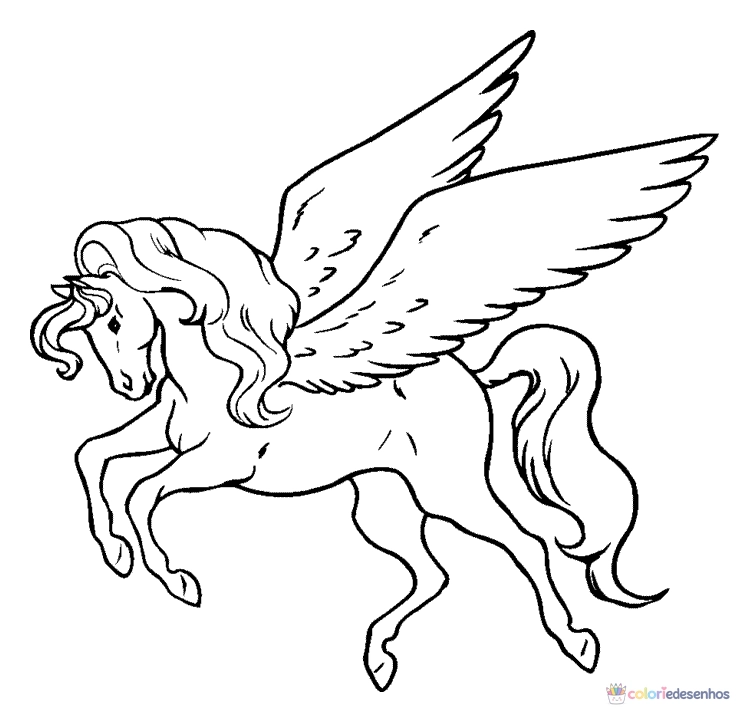 Pegasus para colorir
