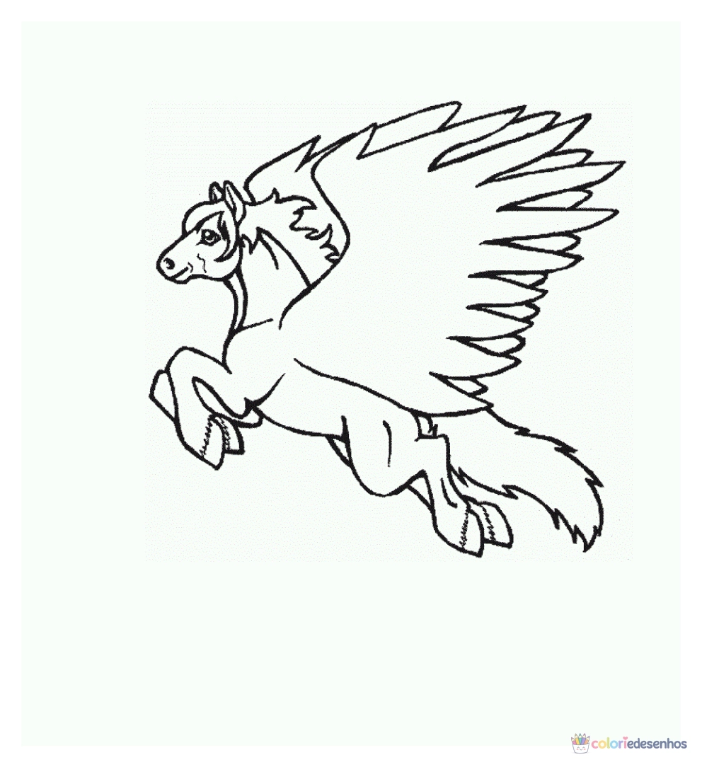 Pegasus para colorir