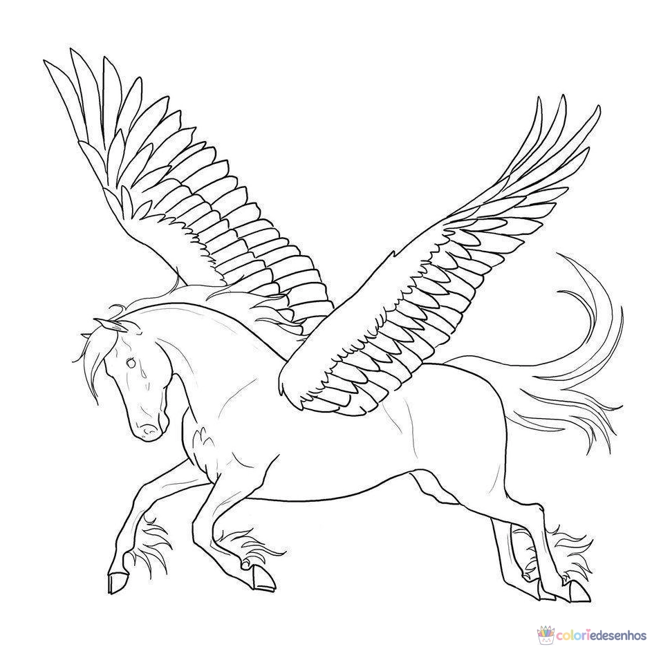 Pegasus para colorir