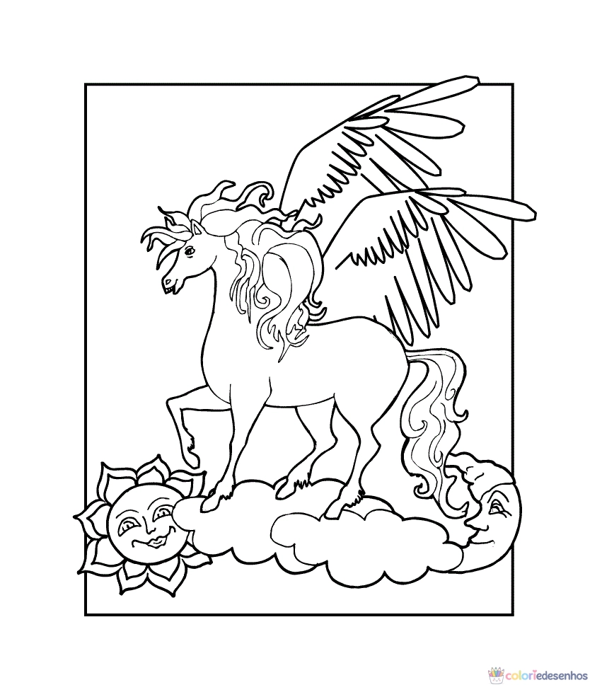 Pegasus para colorir