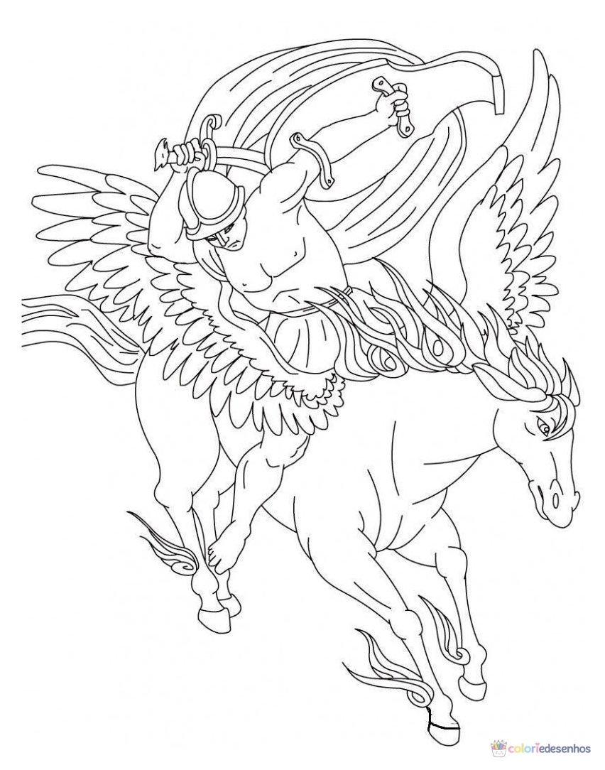 Pegasus para colorir