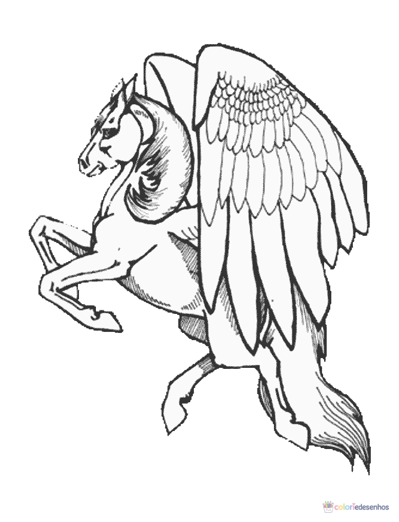 Pegasus para colorir