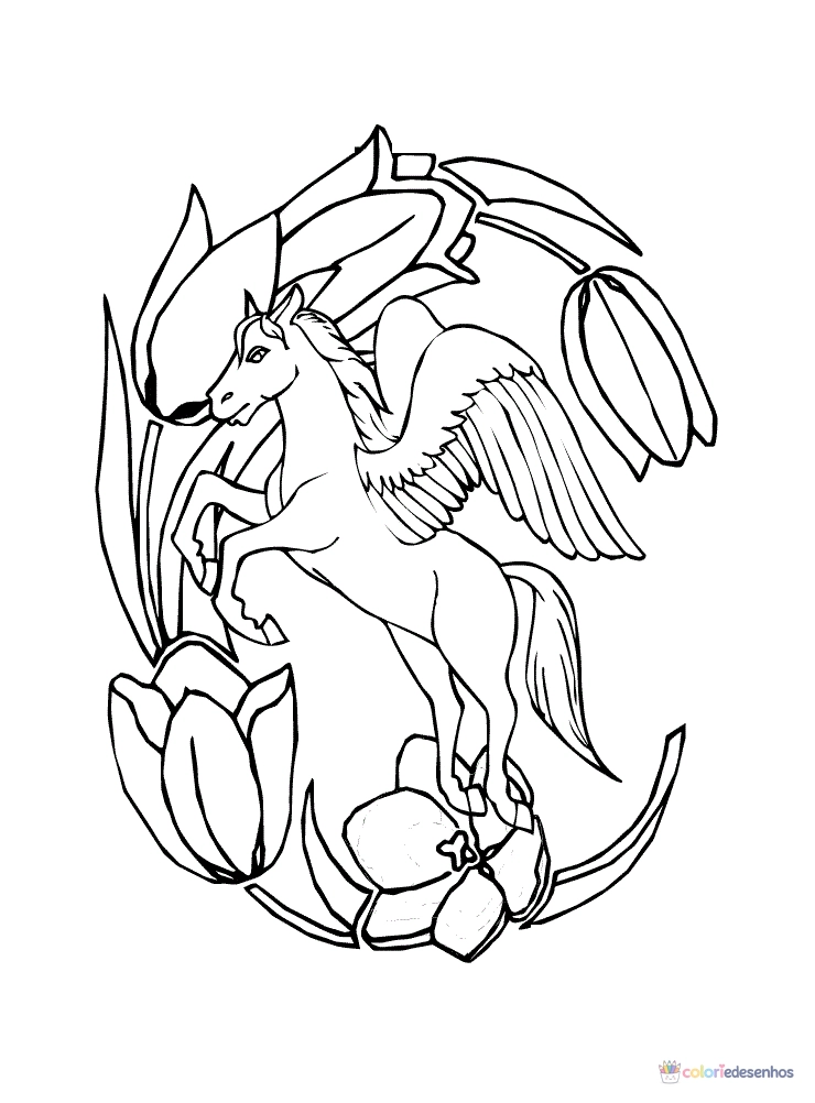 Pegasus para colorir