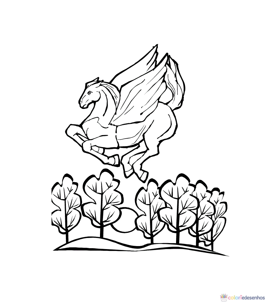 Pegasus para colorir