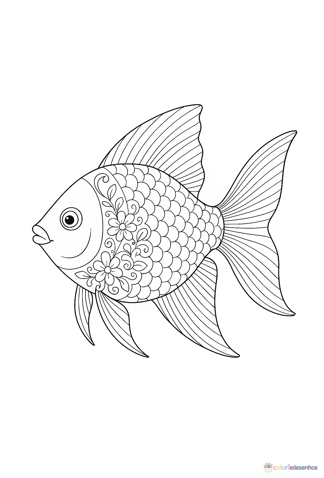 Peixe para colorir