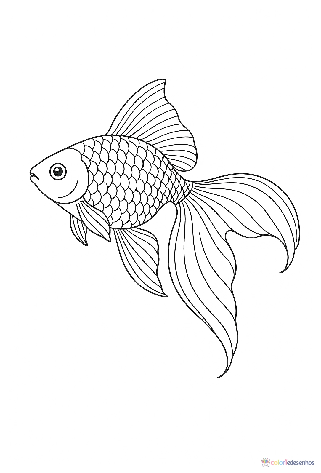 Peixe para colorir