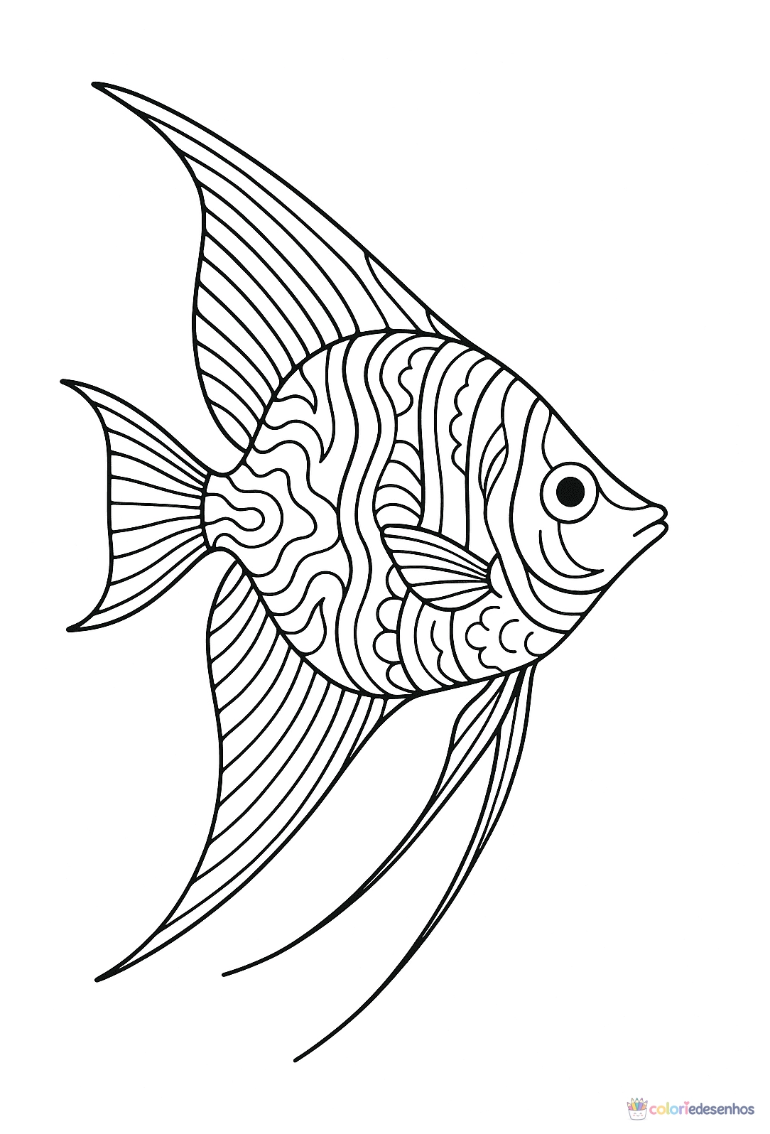 Peixe para colorir