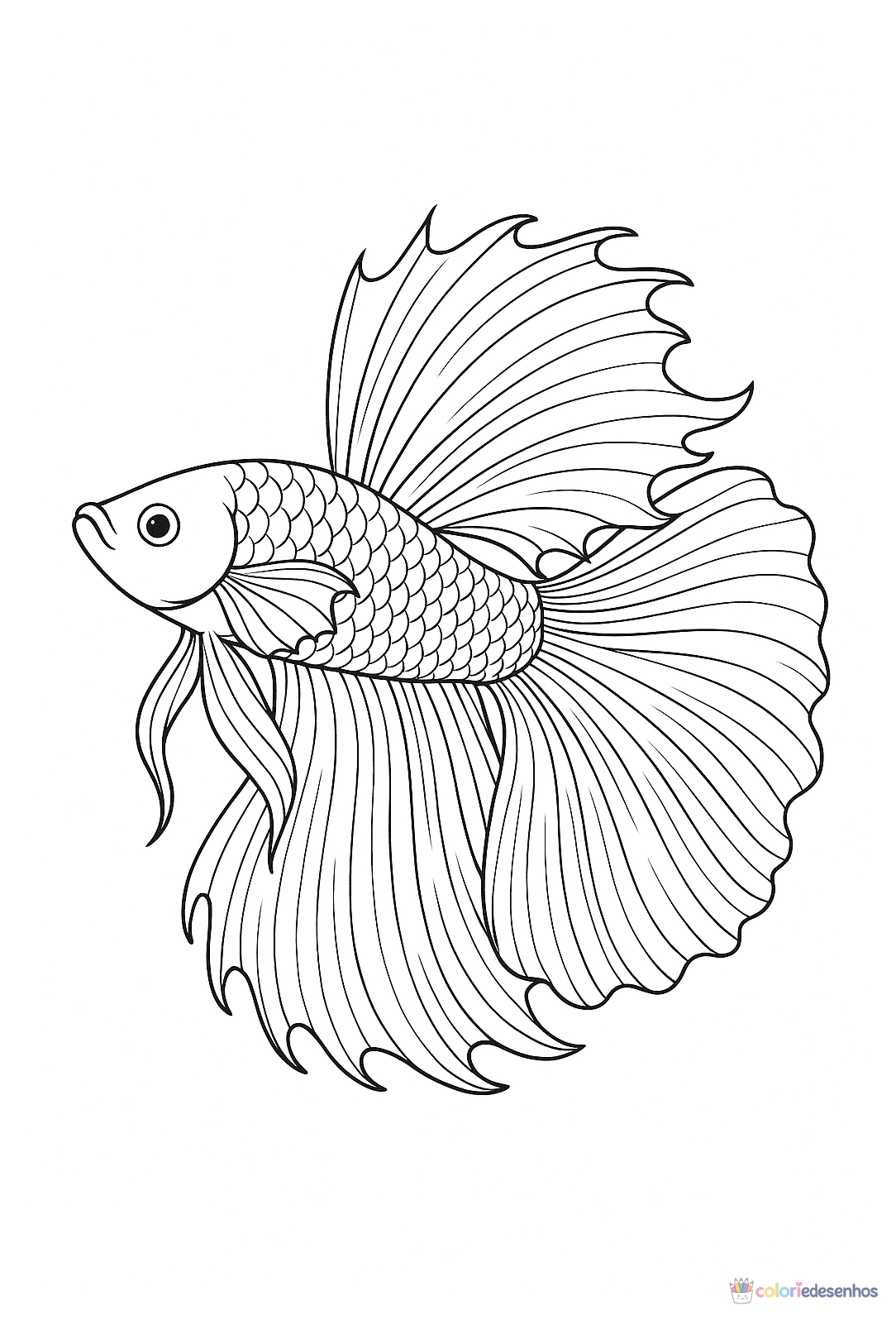 Peixe para colorir