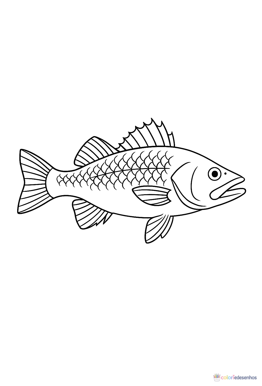 Peixe para colorir