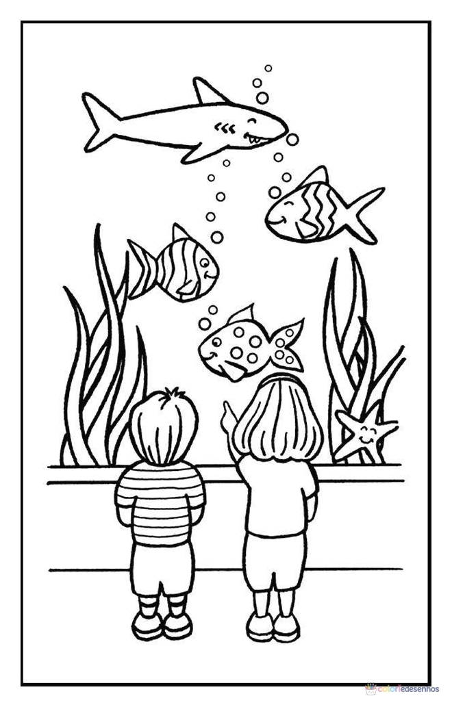 Peixes para colorir