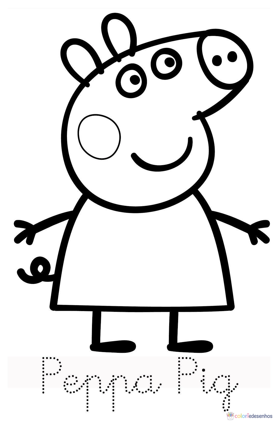Peppa Pig Pepa para colorir