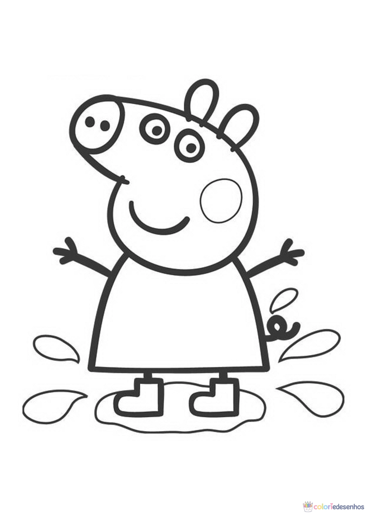 Peppa Pig Pepa para colorir