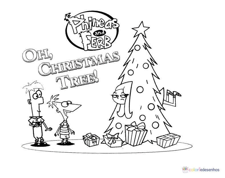 Phineas e Ferb para colorir