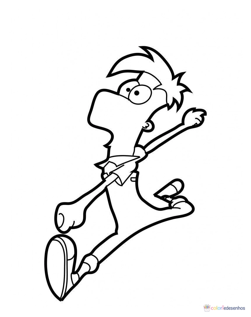 Phineas e Ferb para colorir