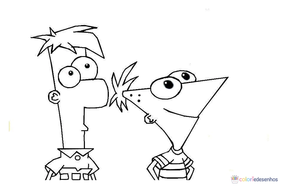 Phineas e Ferb para colorir