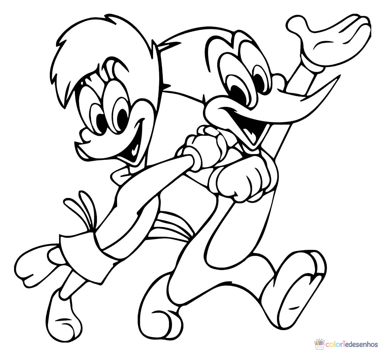 Desenhos de Pica-Pau para colorir