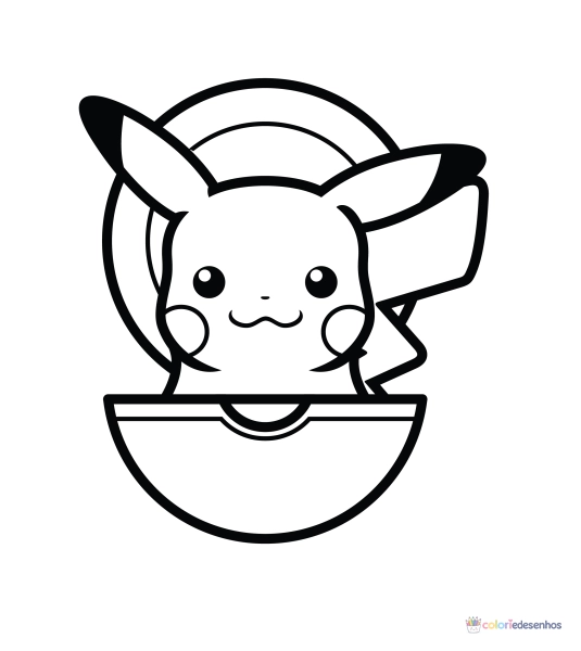 Pikachu para colorir