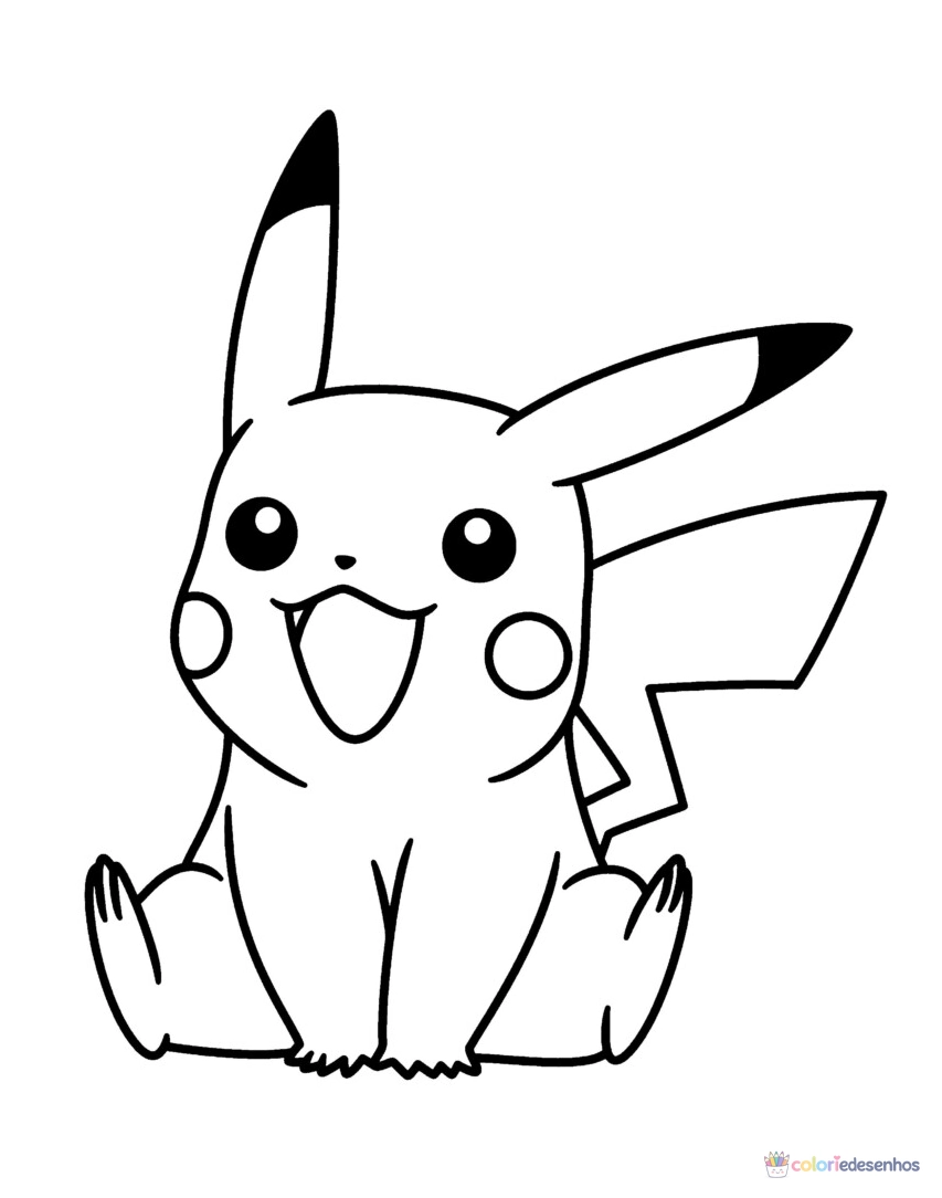 Pikachu para colorir