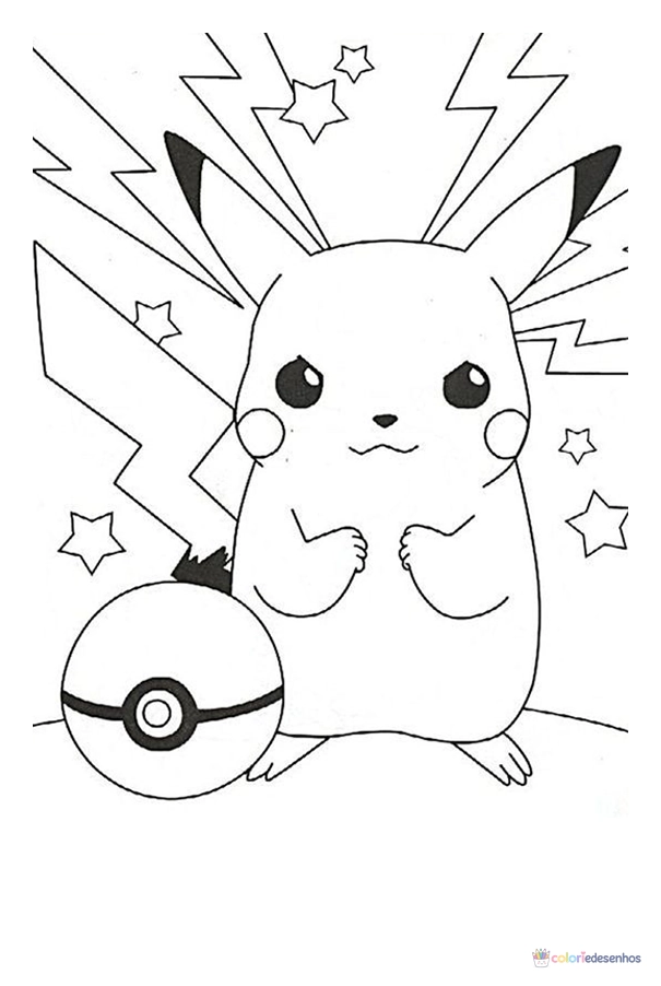 Pikachu para colorir