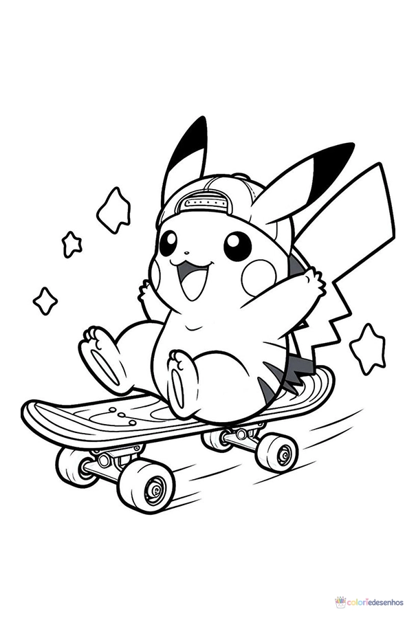 Pikachu para colorir