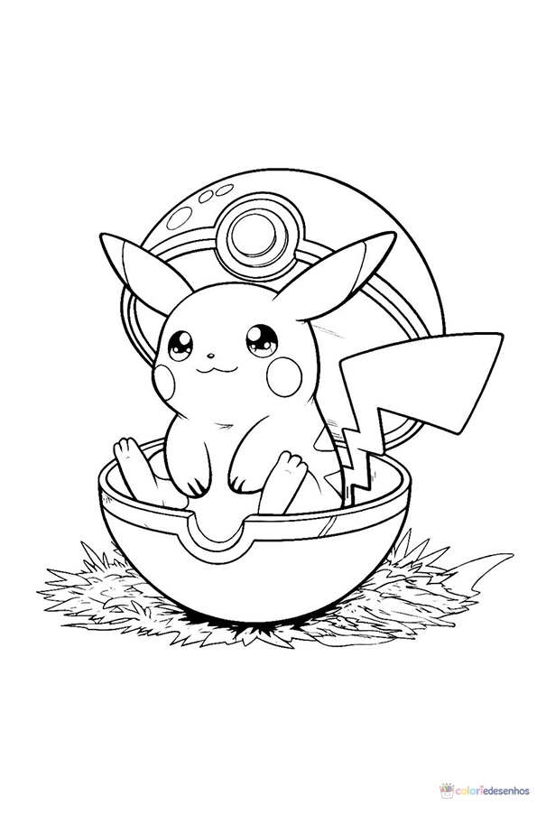 Pikachu para colorir