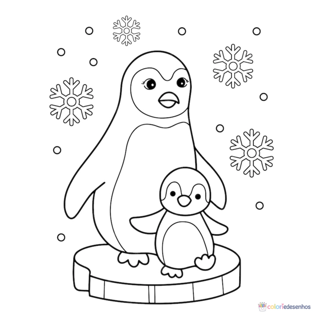 Pinguim para colorir