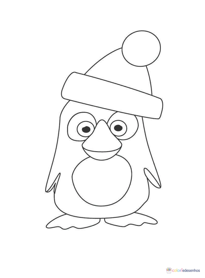 Pinguins para colorir